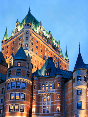 Photo of Chateau Frontenac at dusk