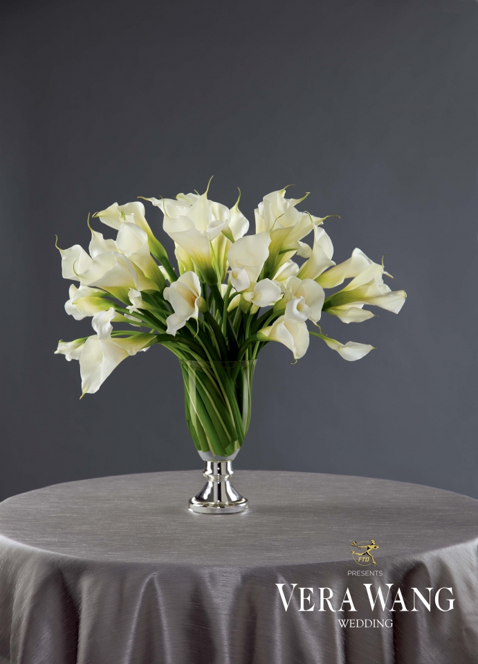 vased cala lilies